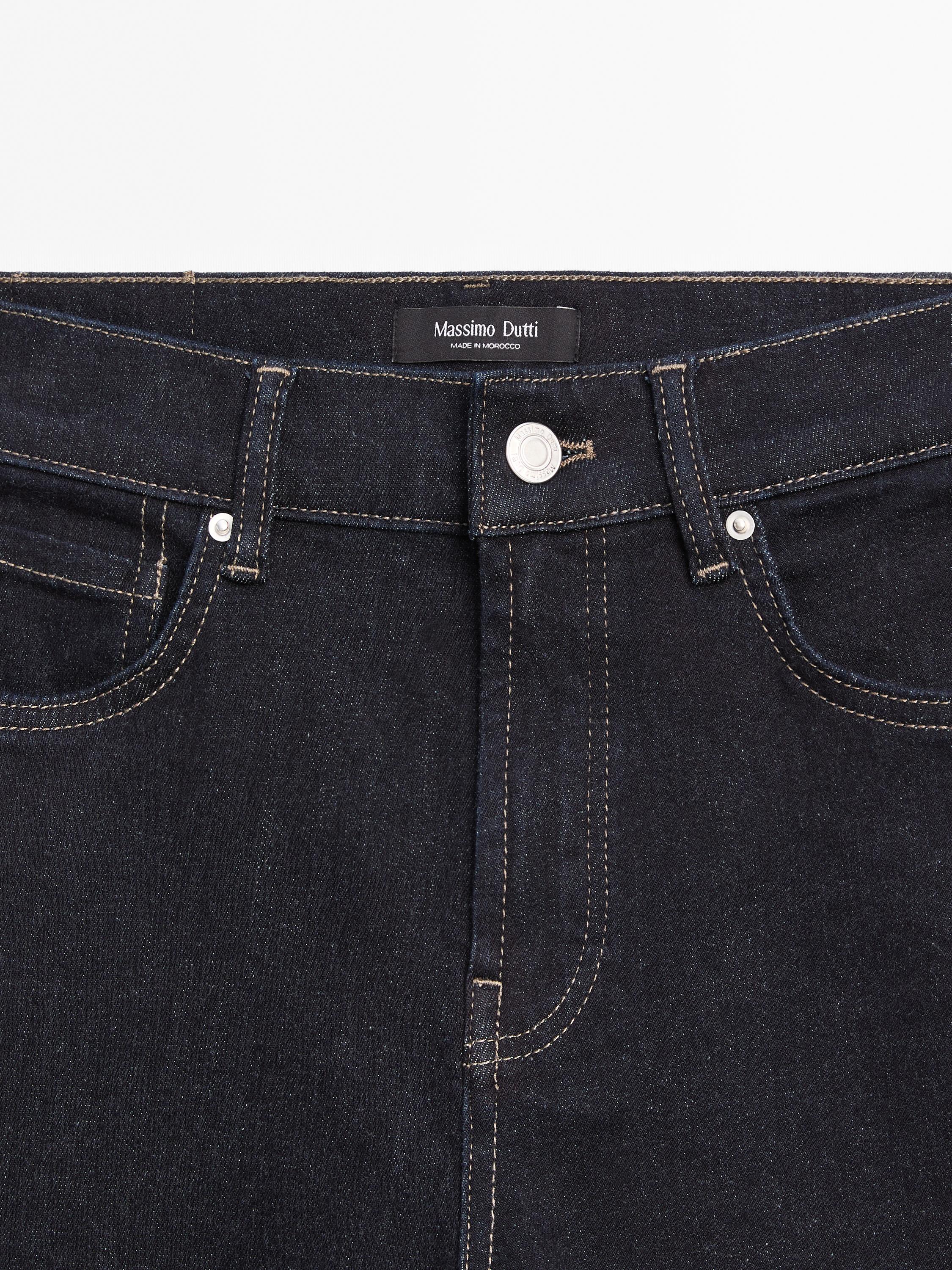 High waist bell bottom skinny jeans